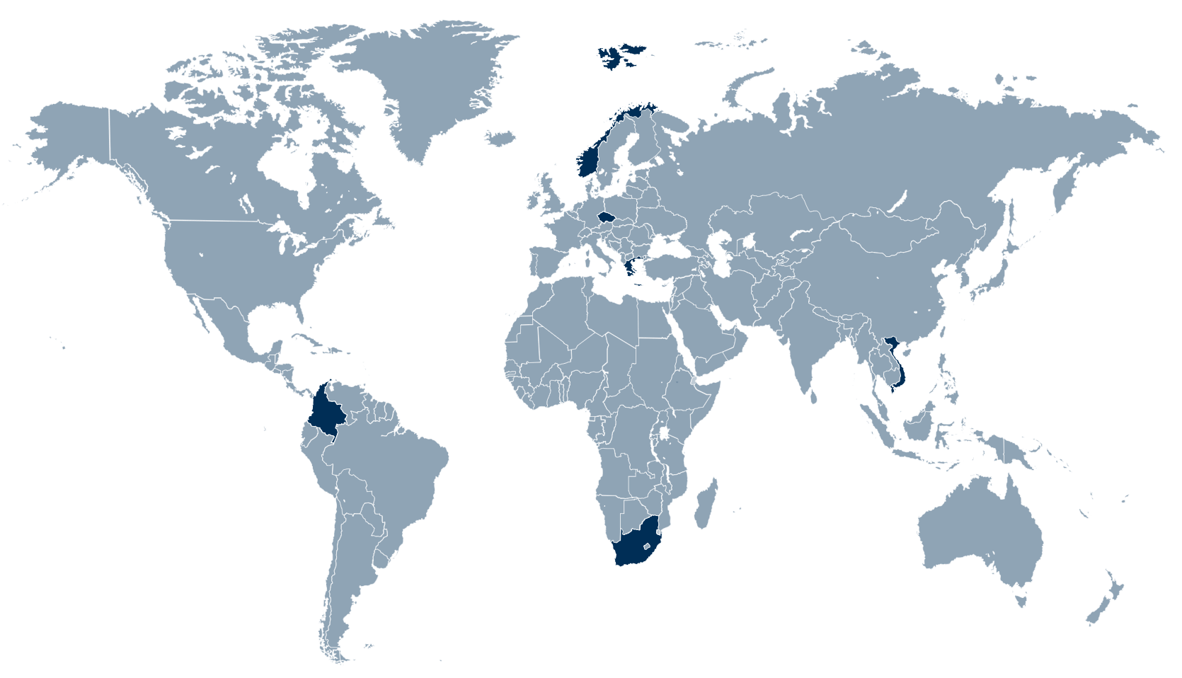 Global map of World Ecosystem Extent Dynamics Champion Users