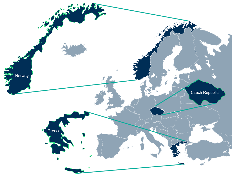 Map of European World Ecosystem Extent Dynamics Champion Users